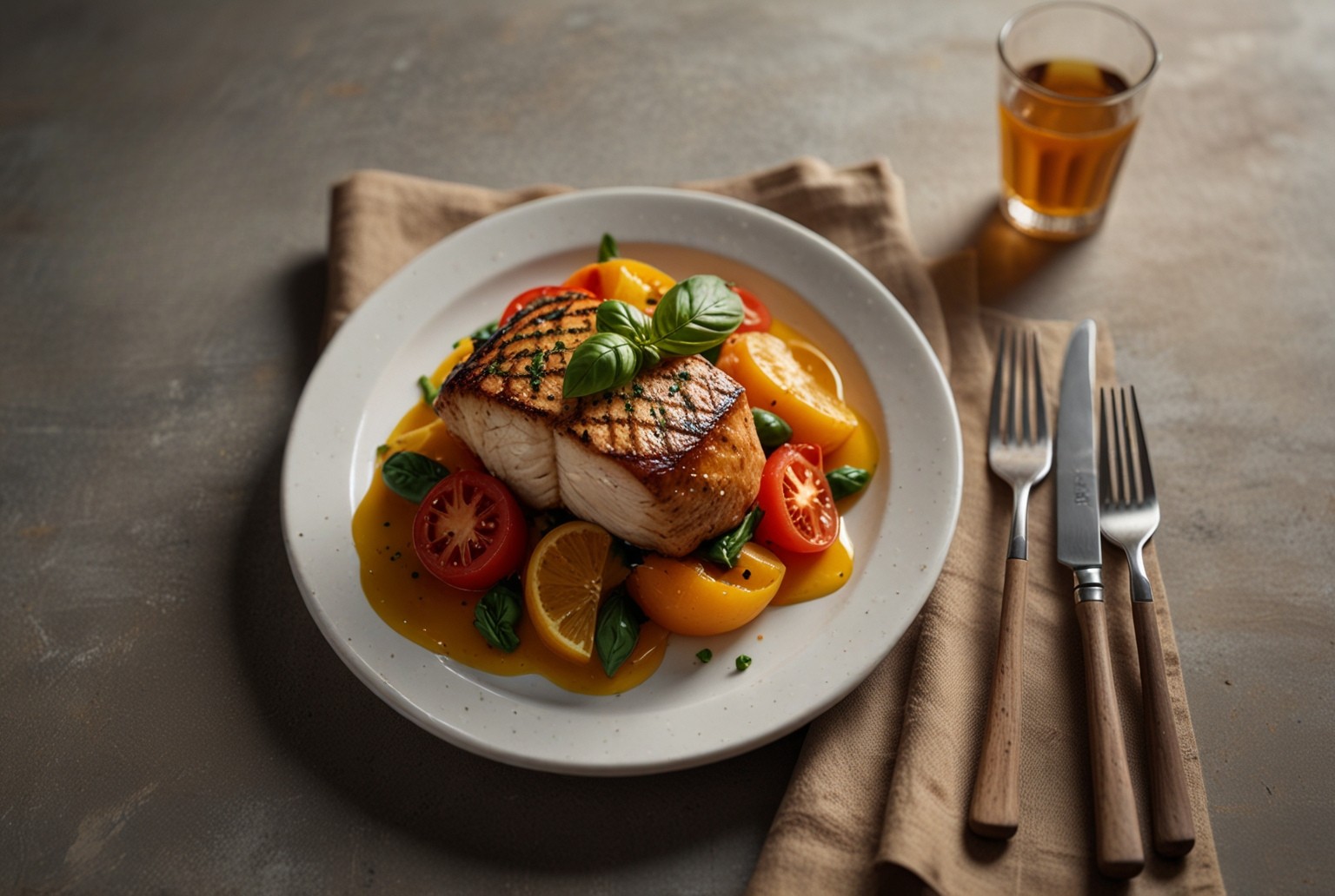 Temporary homepage photo showing a full plated meal